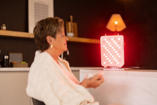 Rood licht lamp tegen ontsteking