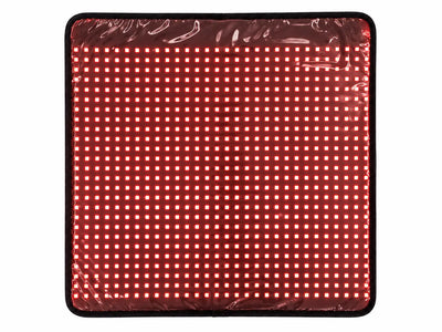 Binnenkant van de Liroma Flex met alle rode leds aan in een dicht raster