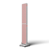 Liroma PrimeFORCE Multi Gen5 rood licht therapie paneel: twee panelen boven elkaar op een verrijdbare vloerstandaard