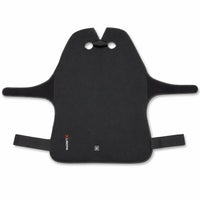 Buitenkant van The Poll in zwart fleece met LIROMA-logo en aan-uitknop
