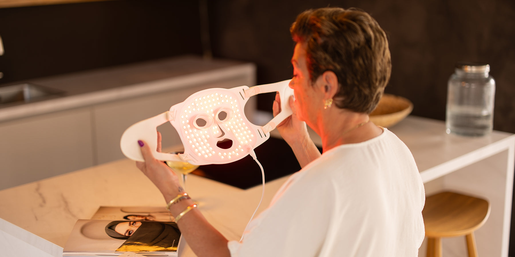 Roodlicht LED-masker