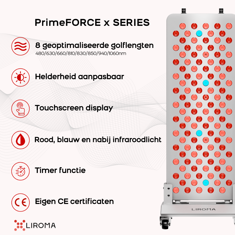 PrimeFORCE RL120 (Rood licht therapie) - Liroma